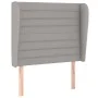 Headboard with light gray fabric ears 103x23x118/128 cm by , Headboards and footboards - Ref: Foro24-3118086, Price: 69,54 €,...