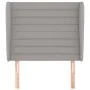 Headboard with light gray fabric ears 103x23x118/128 cm by , Headboards and footboards - Ref: Foro24-3118086, Price: 69,54 €,...