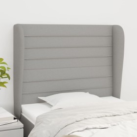 Kopfteil mit hellgrauen Stoffohren 93x23x118/128 cm von , Kopf- und Fußteile - Ref: Foro24-3118078, Preis: 74,06 €, Rabatt: %