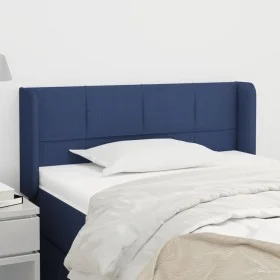 Blue fabric headboard 93x16x78/88 cm by , Headboards and footboards - Ref: Foro24-3118756, Price: 53,98 €, Discount: %