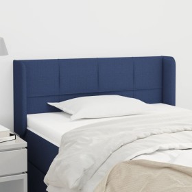 Kopfteil aus blauem Stoff, 93 x 16 x 78/88 cm von , Kopf- und Fußteile - Ref: Foro24-3118756, Preis: 50,61 €, Rabatt: %