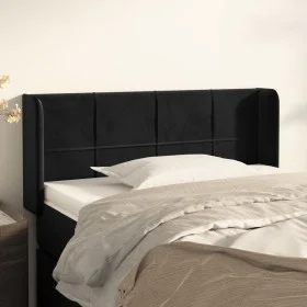 Cabecero de terciopelo negro 93x16x78/88 cm de , Cabeceros y pies de cama - Ref: Foro24-3118806, Precio: 50,17 €, Descuento: %