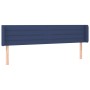 Kopfteil aus blauem Stoff, 203 x 16 x 78/88 cm von , Kopf- und Fußteile - Ref: Foro24-3118936, Preis: 71,77 €, Rabatt: %
