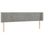 Hellgraues Samtkopfteil 203x16x78/88 cm von , Kopf- und Fußteile - Ref: Foro24-3118974, Preis: 59,07 €, Rabatt: %