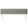 Hellgraues Samtkopfteil 203x16x78/88 cm von , Kopf- und Fußteile - Ref: Foro24-3118974, Preis: 60,06 €, Rabatt: %