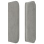 Hellgraues Samtkopfteil 203x16x78/88 cm von , Kopf- und Fußteile - Ref: Foro24-3118974, Preis: 60,06 €, Rabatt: %