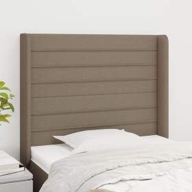 Headboard with ears in taupe gray fabric 93x16x118/128 cm by , Headboards and footboards - Ref: Foro24-3119706, Price: 78,58 ...