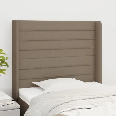 Headboard with ears in taupe gray fabric 93x16x118/128 cm by , Headboards and footboards - Ref: Foro24-3119706, Price: 77,45 ...
