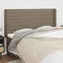 Headboard with ears in taupe gray fabric 183x16x118/128 cm by , Headboards and footboards - Ref: Foro24-3119738, Price: 136,9...