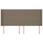 Cabecero con orejas de tela gris taupe 183x16x118/128 cm de , Cabeceros y pies de cama - Ref: Foro24-3119738, Precio: 126,92 ...