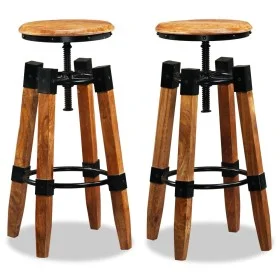 Taburetes de cocina 2 unidades madera maciza de mango de vidaXL, Taburetes de cocina - Ref: Foro24-244589, Precio: 269,03 €, ...