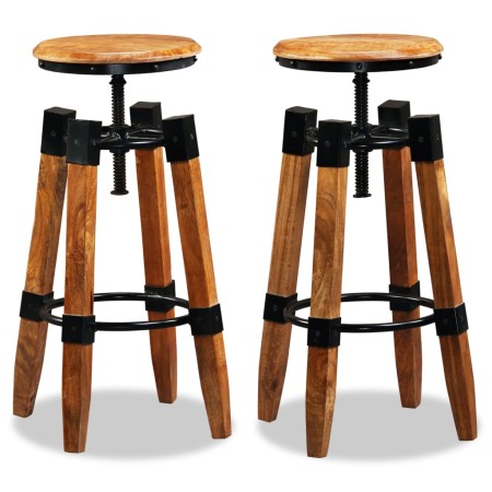 Taburetes de cocina 2 unidades madera maciza de mango de vidaXL, Taburetes de cocina - Ref: Foro24-244589, Precio: 273,99 €, ...