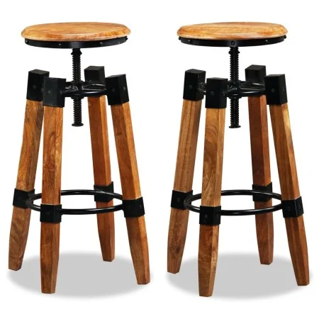 Taburetes de cocina 2 unidades madera maciza de mango de vidaXL, Taburetes de cocina - Ref: Foro24-244589, Precio: 269,03 €, ...