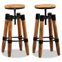 Taburetes de cocina 2 unidades madera maciza de mango de vidaXL, Taburetes de cocina - Ref: Foro24-244589, Precio: 269,03 €, ...