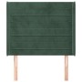 Headboard with dark green velvet ears 103x16x118/128cm by , Headboards and footboards - Ref: Foro24-3119765, Price: 88,05 €, ...