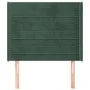 Headboard with dark green velvet ears 93x16x118/128 cm by , Headboards and footboards - Ref: Foro24-3119759, Price: 84,65 €, ...