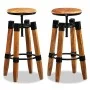 Taburetes de cocina 2 unidades madera maciza de mango de vidaXL, Taburetes de cocina - Ref: Foro24-244589, Precio: 269,03 €, ...