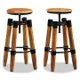 Taburetes de cocina 2 unidades madera maciza de mango de vidaXL, Taburetes de cocina - Ref: Foro24-244589, Precio: 269,03 €, ...