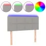 Light gray fabric headboard with LED 90x5x78/88 cm by , Headboards and footboards - Ref: Foro24-3121594, Price: 47,54 €, Disc...