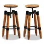 Taburetes de cocina 2 unidades madera maciza de mango de vidaXL, Taburetes de cocina - Ref: Foro24-244589, Precio: 269,03 €, ...