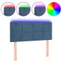 Cabecero con LED de terciopelo azul oscuro 90x5x78/88 cm de , Cabeceros y pies de cama - Ref: Foro24-3121652, Precio: 43,12 €...