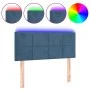 Cabecero con LED de terciopelo azul oscuro 90x5x78/88 cm de , Cabeceros y pies de cama - Ref: Foro24-3121652, Precio: 54,79 €...
