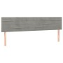 Light gray velvet headboard with LED 200x5x78/88 cm by , Headboards and footboards - Ref: Foro24-3121818, Price: 56,68 €, Dis...