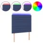 Headboard with LED lights blue fabric 100x5x118/128 cm by , Headboards and footboards - Ref: Foro24-3122560, Price: 75,70 €, ...