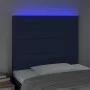 Headboard with LED lights blue fabric 100x5x118/128 cm by , Headboards and footboards - Ref: Foro24-3122560, Price: 75,70 €, ...