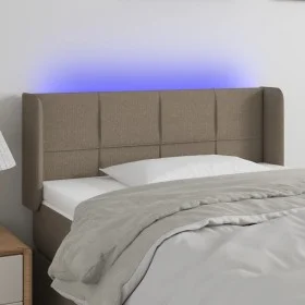 Headboard with LED in taupe gray fabric 93x16x78/88 cm by , Headboards and footboards - Ref: Foro24-3123222, Price: 55,47 €, ...