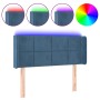 Dark blue velvet LED headboard 93x16x78/88 cm by , Headboards and footboards - Ref: Foro24-3123276, Price: 53,62 €, Discount: %