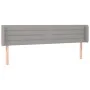 Hellgraues Stoffkopfteil mit LED 183x16x78/88 cm von , Kopf- und Fußteile - Ref: Foro24-3123390, Preis: 76,70 €, Rabatt: %