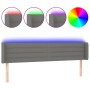 Dunkelgraues Stoffkopfteil mit LED 203x16x78/88 cm von , Kopf- und Fußteile - Ref: Foro24-3123399, Preis: 77,77 €, Rabatt: %