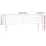 Dark gray fabric headboard with LED 203x16x78/88 cm by , Headboards and footboards - Ref: Foro24-3123399, Price: 78,46 €, Dis...