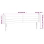 Dunkelgraues Stoffkopfteil mit LED 203x16x78/88 cm von , Kopf- und Fußteile - Ref: Foro24-3123399, Preis: 77,77 €, Rabatt: %