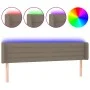Cabecero con LED de tela gris taupe 203x16x78/88 cm de , Cabeceros y pies de cama - Ref: Foro24-3123402, Precio: 74,49 €, Des...