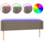 Kopfteil aus taupegrauem Stoff mit LED 203x16x78/88 cm von , Kopf- und Fußteile - Ref: Foro24-3123402, Preis: 75,93 €, Rabatt: %