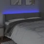 Light gray velvet headboard with LED 203x16x78/88 cm by , Headboards and footboards - Ref: Foro24-3123442, Price: 65,46 €, Di...