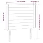 Kopfteil aus cremefarbenem Stoff mit LED 103x16x118/128 cm von , Kopf- und Fußteile - Ref: Foro24-3124183, Preis: 92,94 €, Ra...