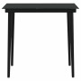 Juego de comedor de jardín 5 piezas con cojines negro