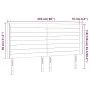 Cabecero con LED de tela gris oscuro 203x16x118/128 cm de , Cabeceros y pies de cama - Ref: Foro24-3124211, Precio: 128,27 €,...