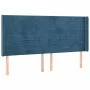 LED-Kopfteil aus dunkelblauem Samt, 203 x 16 x 118/128 cm von , Kopf- und Fußteile - Ref: Foro24-3124258, Preis: 123,99 €, Ra...