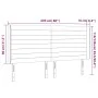 LED-Kopfteil aus dunkelblauem Samt, 203 x 16 x 118/128 cm von , Kopf- und Fußteile - Ref: Foro24-3124258, Preis: 123,99 €, Ra...