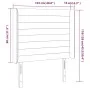 Light gray velvet headboard with LED 103x16x118/128 cm by , Headboards and footboards - Ref: Foro24-3124230, Price: 68,79 €, ...