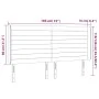LED-Kopfteil aus dunkelgrünem Samt, 183 x 16 x 118/128 cm von , Kopf- und Fußteile - Ref: Foro24-3124251, Preis: 144,99 €, Ra...
