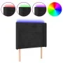 Kopfteil aus schwarzem Samt mit LED 103x16x118/128 cm von , Kopf- und Fußteile - Ref: Foro24-3124232, Preis: 73,53 €, Rabatt: %