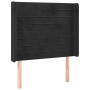 Kopfteil aus schwarzem Samt mit LED 103x16x118/128 cm von , Kopf- und Fußteile - Ref: Foro24-3124232, Preis: 67,95 €, Rabatt: %