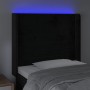 Kopfteil aus schwarzem Samt mit LED 103x16x118/128 cm von , Kopf- und Fußteile - Ref: Foro24-3124232, Preis: 67,95 €, Rabatt: %