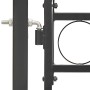 Puerta de jardín con arco superior 100x250 cm acero negro