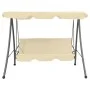Banco columpio de exterior con dosel blanco arena de vidaXL, Balancines de jardín - Ref: Foro24-43237, Precio: 204,08 €, Desc...
